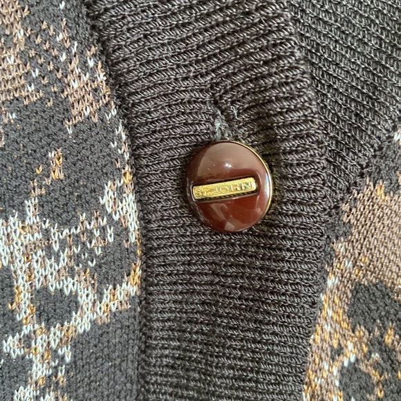 St. John animal print cardigan Size S - Picture 3 of 9